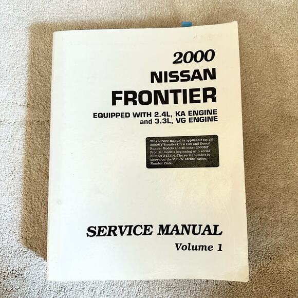 Nissan Frontier 2000 Factory Service Manual Volume 1-4 Shop Repair Original Set - Picture 3 of 6